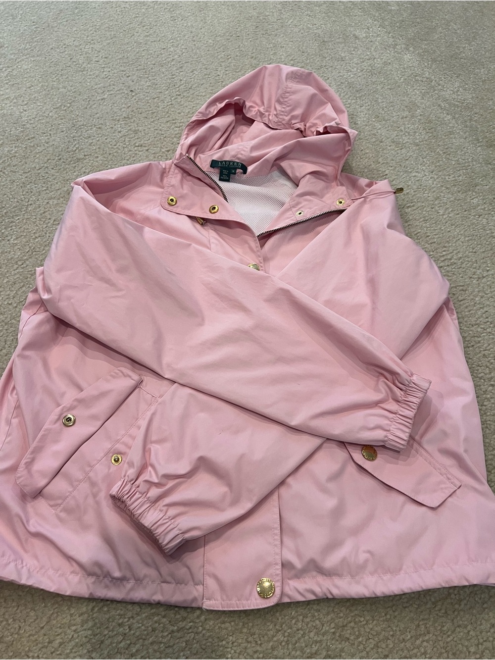 Ralph Lauren Light Pink Hooded Anorak Jacket